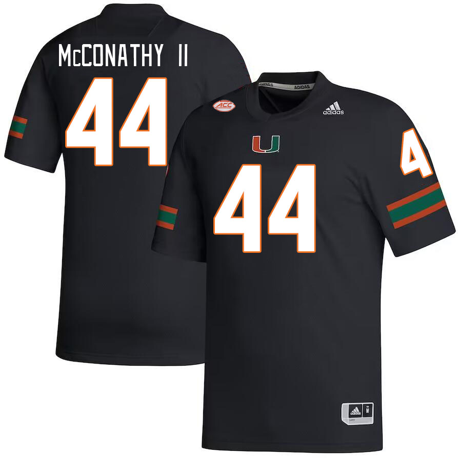 Men #44 Cole McConathy II Miami Hurricanes College Football Jerseys Stitched-Black